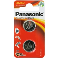 Panasonic Lithium Pack of 2 Coin Cell CR2032 Batteries