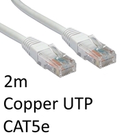 RJ45 (M) to RJ45 (M) CAT5e 2m White OEM Moulded Boot Copper UTP Network Cable